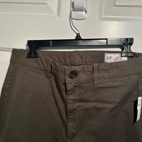 GAP -New with Tags High Rise Stride Wide Ankle Pants - Green - Picture 2 of 4